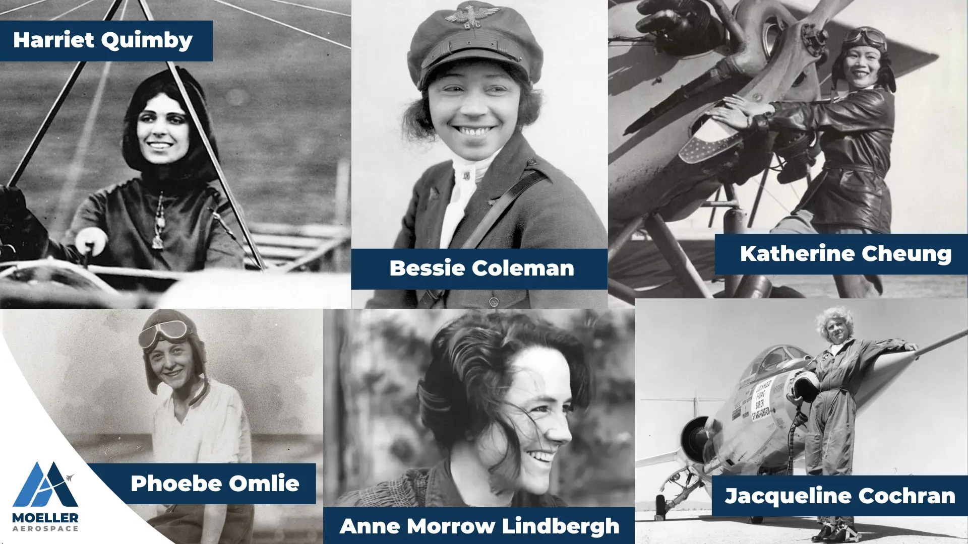 Women aviators and history makers of the aerospace industry,